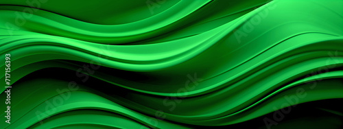 Satin - Curved Wave - Soft Green Background