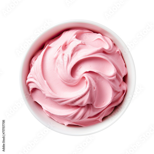 A Bowl of Pink Frosting Iso...