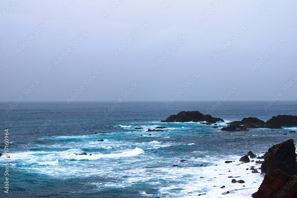 Blue ocean and cliffs