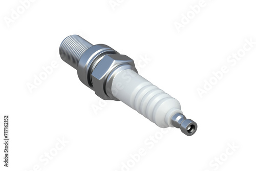 Car spark plug isolated on white background. 3d render