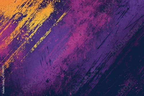 Trendy grunge backdrop in yellow and purple, suitable for extreme sportswear, racing, cycling, football, motocross, travel. Great for wallpaper, poster, banner design photo