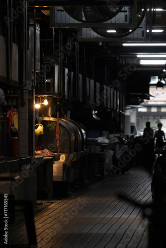 Amidst the bustling city, only one solitary stall of the once vibrant market managed to survive the economic downturn