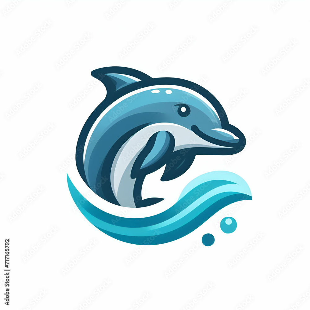 Dolphin logo isolated on white background Dolphin logo isolated on white background