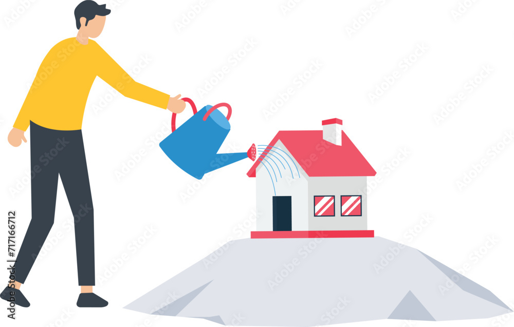 House and property investment, real estate price growth or mortgage calculation
House and property investment, real estate price growth or mortgage calculation