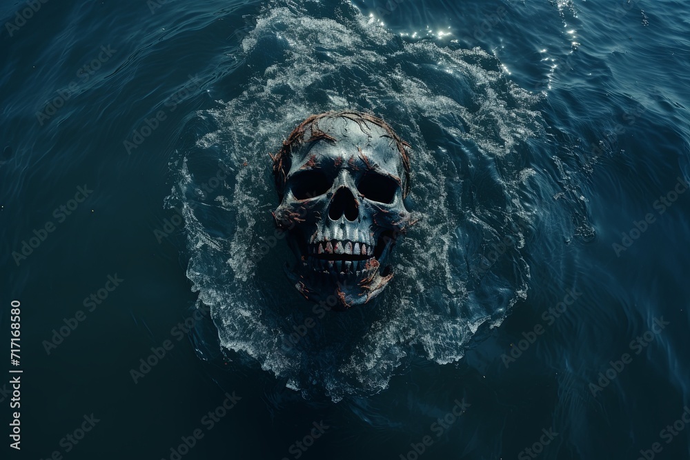 Fototapeta premium Skull in the Water
