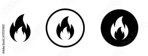 Fire icon set photo