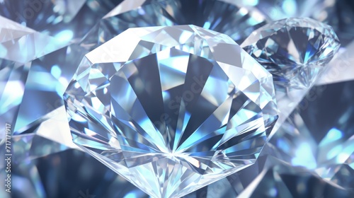 diamond close up as nice luxury background  high resolution 3D image .Diamond. Beautiful Diamond Texture. Gem. Gemstone. Background With a Copy Space. Brilliant. 