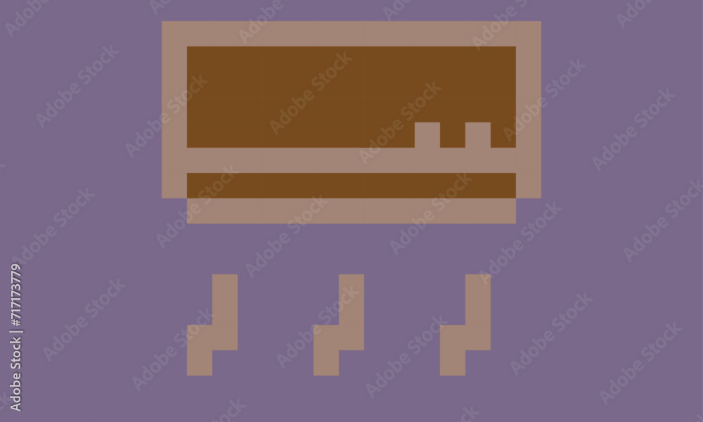 Air conditioner dot illustration1-pixel art- Air conditioner dot illustration1-pixel art-