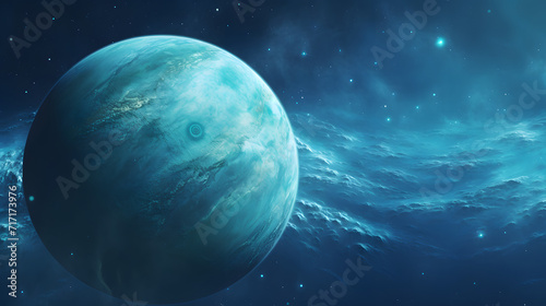 Amazing close-up of the planet Neptune