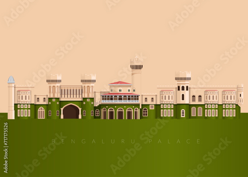 Bengaluru Palace - Bangalore City Stock Illustration photo