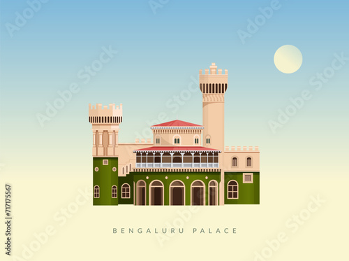 Bengaluru Palace - Bangalore City Stock Illustration