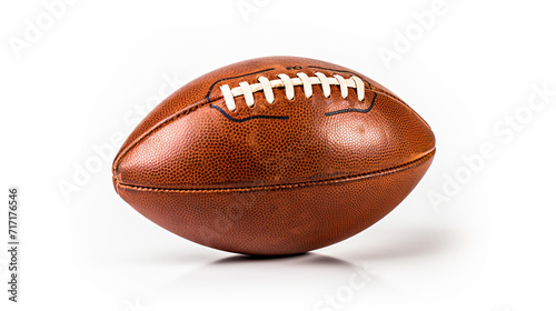 Leather American football ball, AI Generative.
