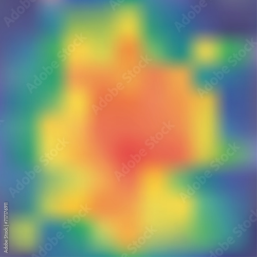 Abstract infrared thermographic background. Vector illustration. Heat map