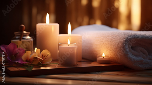 luxury aromatherapy spa treatment, AI Generative.