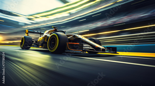 f1 race car speeding photo