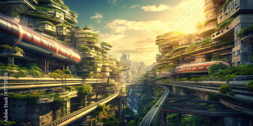 futuristic green city
