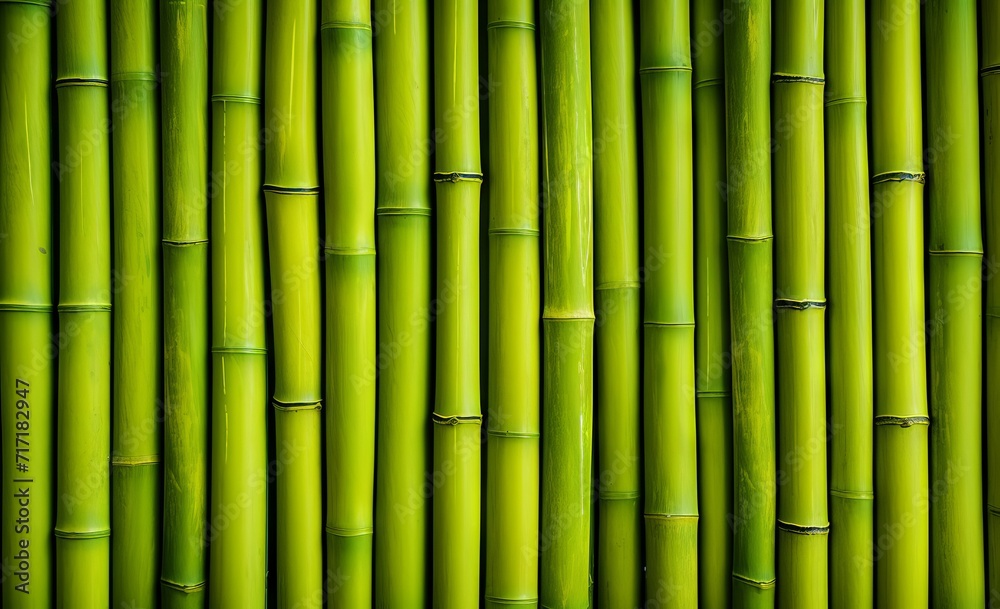 Green bamboo wall background. Close up of green bamboo wall texture. Green bamboo wall background. Close up of green bamboo wall texture.
