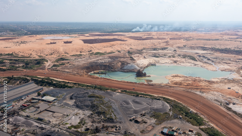 Drone View of Kenmare Resources plc is an established mining company, which operates the Moma Titanium Minerals Mine, located on the north east coast of Mozambique.