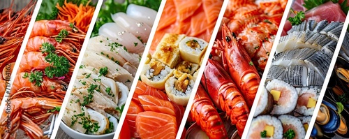 Seafood: Colorful Deep Sea Style Collage