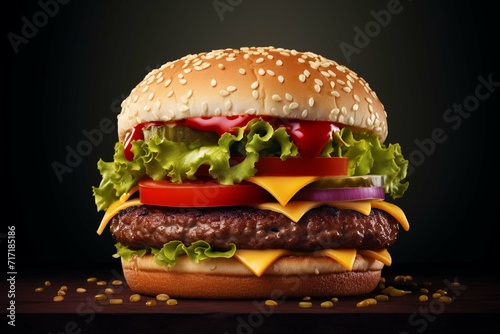 hamburger fast food and drink icon 3d rendering isolated on a white background