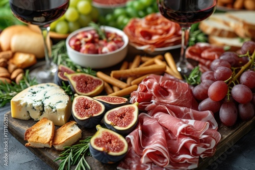 Cold cuts with fruit and cheese: the perfect accompaniment to a select wine