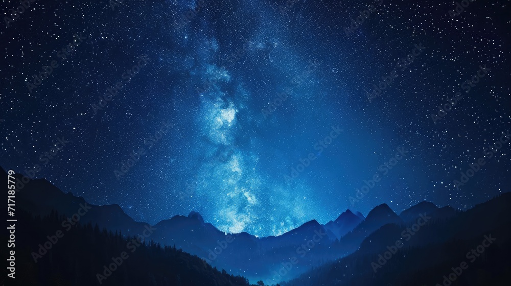 Amazing starry sky at night