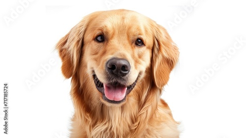 young Golden Retriever Portrait isolated on white