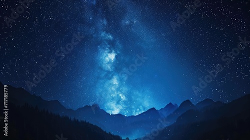 Amazing starry sky at night