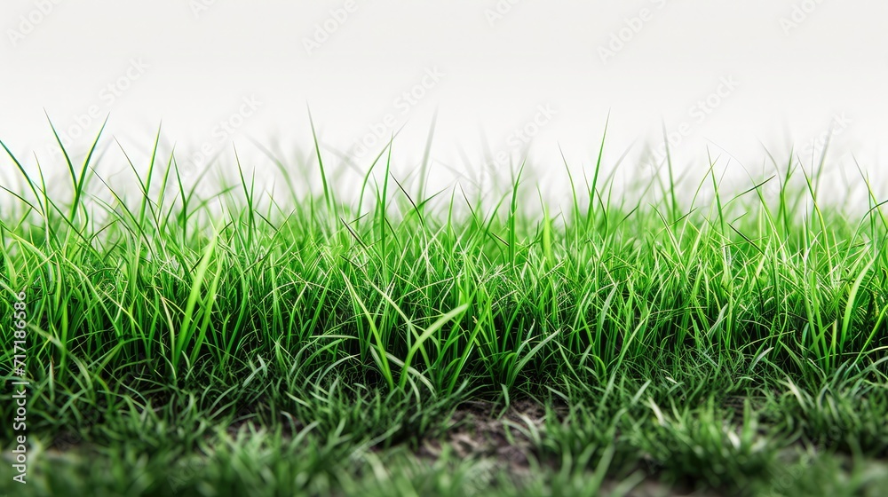 Fototapeta premium Fresh green grass isolated against a transparent background
