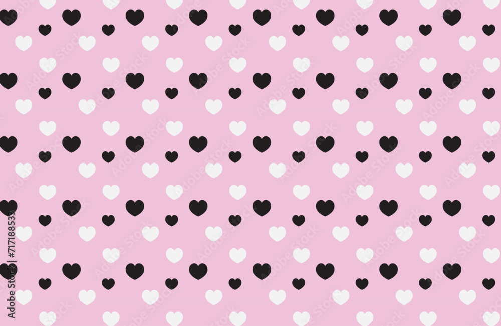 White and black vector pattern, hand drawn, vector illustration. Cute wallpaper.
Love background.