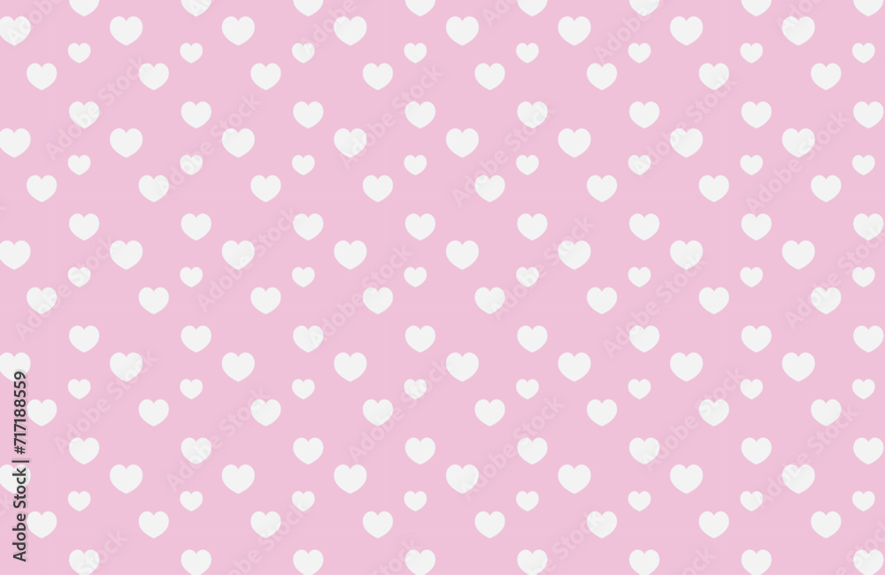 Hearts pattern. White hearts on pink background. Hearts pattern. White hearts on pink background.