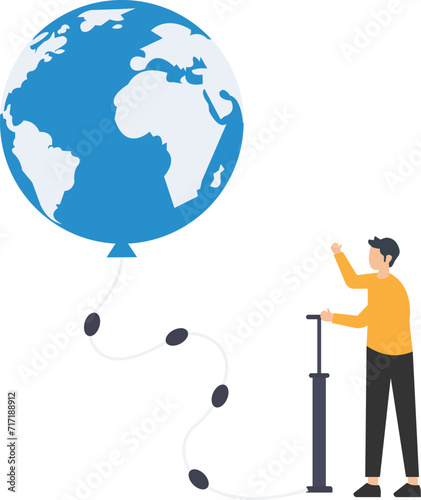 World domination power to manipulate or control economy, stop the war for world peace, political and conspiracy theory concept

