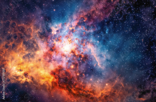 background with colorful space