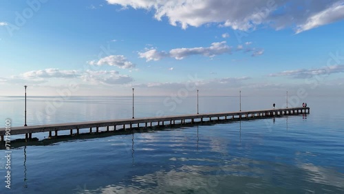 Wallpaper Mural Pier in a small town by the sea in Greece Torontodigital.ca