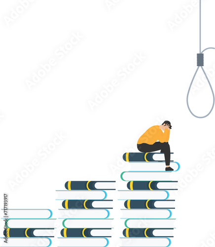 Student loan debt, money trap that graduated have to payback huge amount of money, expensive cost for education concept

