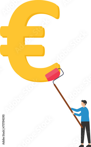 Europe financial visionary, economic forecast for European countries or investment and stock market concept

