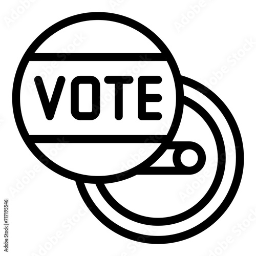 Vote election badge Pin icon