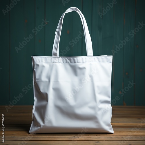 White blank shopper bag Mockup for design photo