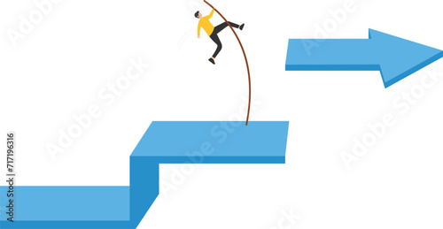 Growth strategy, career path development or growing business, employee training or improvement, job promotion concept
