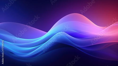 Surreal Harmony, A Mesmerizing Blue and Pink Oscillation Dances Across a Midnight Canvas