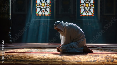 muslim praying, fron view, photo, photo