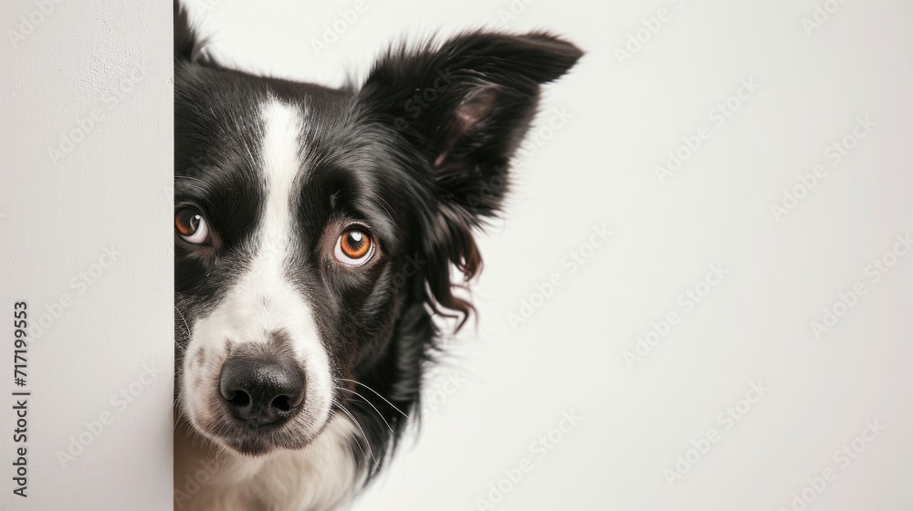 Fototapeta premium Border Collie peeking