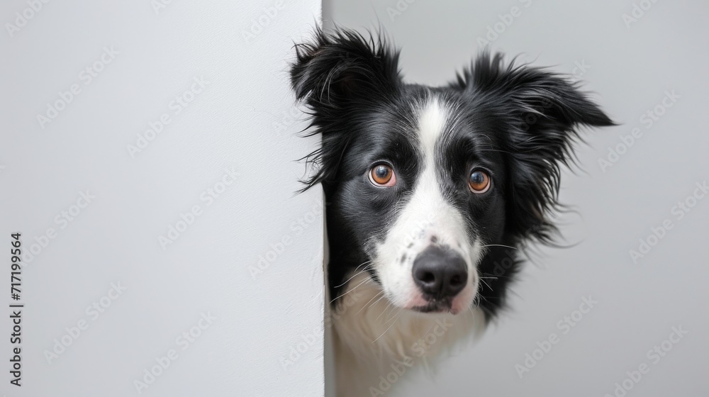 Fototapeta premium Border Collie peeking