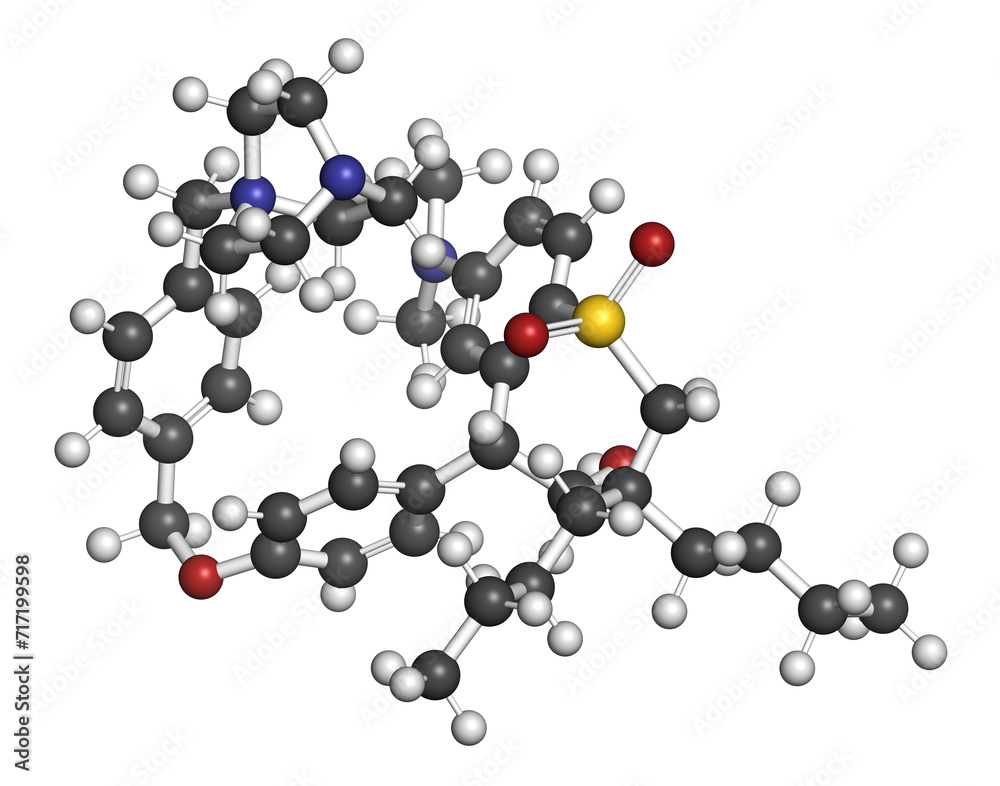 Maralixibat drug molecule. 3D rendering. Maralixibat drug molecule. 3D rendering.