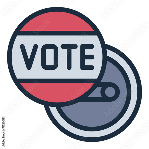 Vote election badge Pin icon