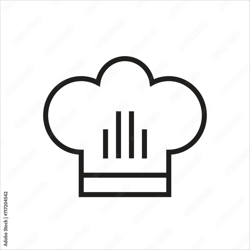 chef hat vector icon line template chef hat vector icon line template