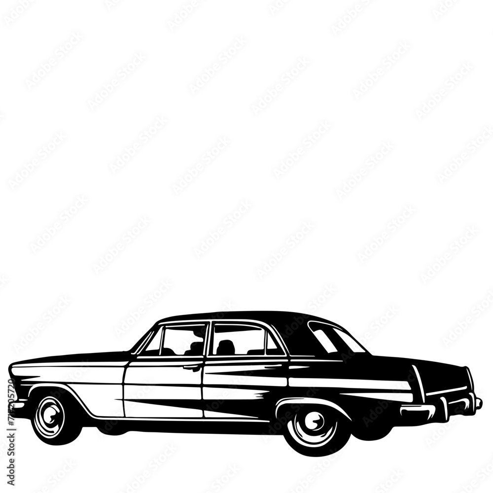 classic car Vector Logo Art