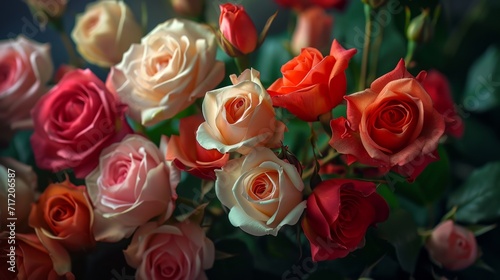 Bouquet of roses generative ai
