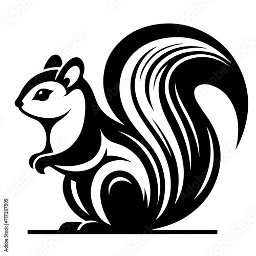 North American Squirrel Vector Logo Art