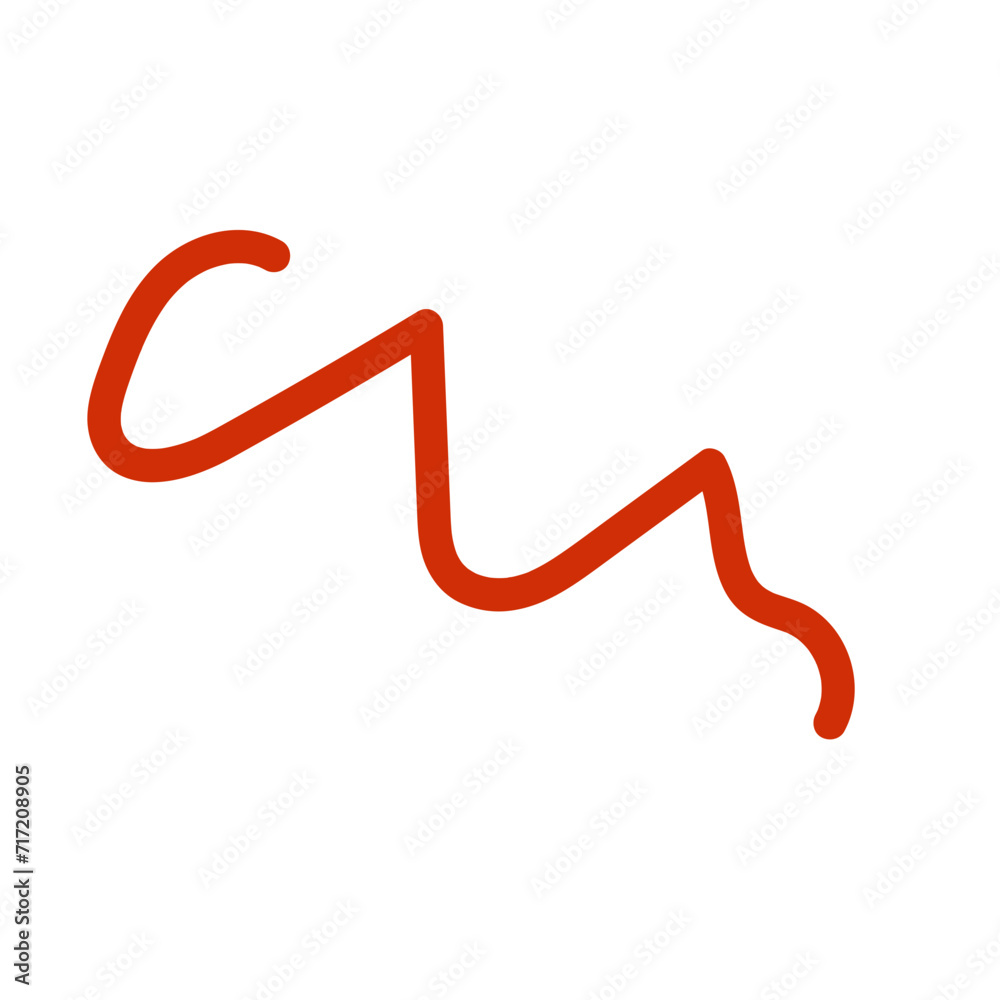 Squiggly abstract line vector